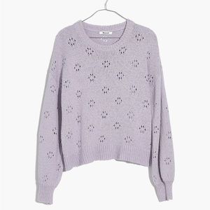 Madewell Floral Pointelle Pullover Sweater